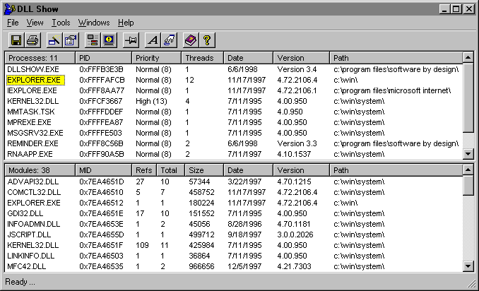 DLL Show 2000 Screenshot